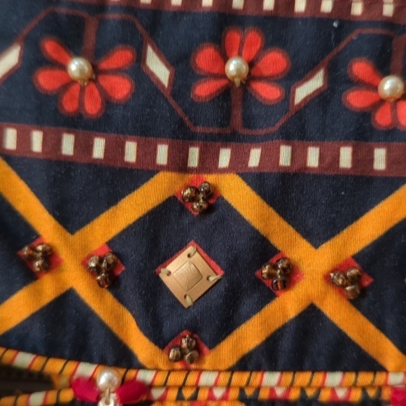 Chinyere Print Multi Flavo Frill Traditional Indian Shirt Men's Size Large - New - Picture 6 of 10